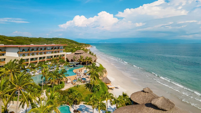 Marival Resorts beachfront destination wedding resort view